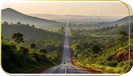 Route panoramique du Cameroun parcourue par les bus Afola